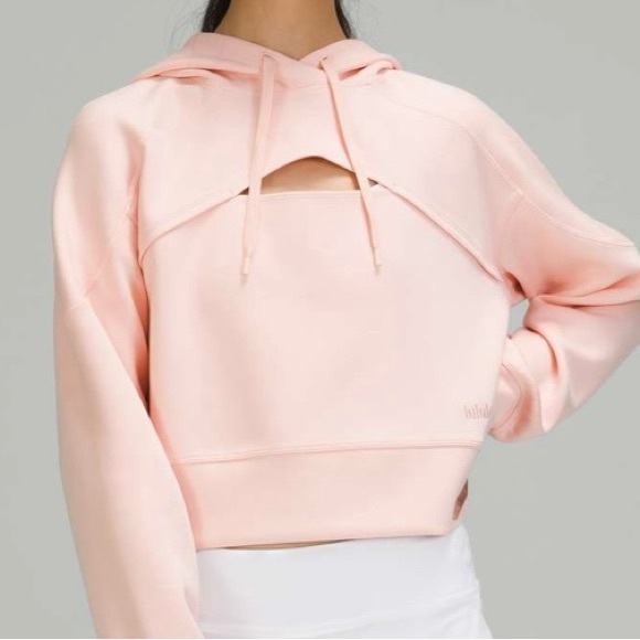 Lululemon Get Centred Crop Hoodie | Pink Mist / Pink Mist - Picture 1 of 4